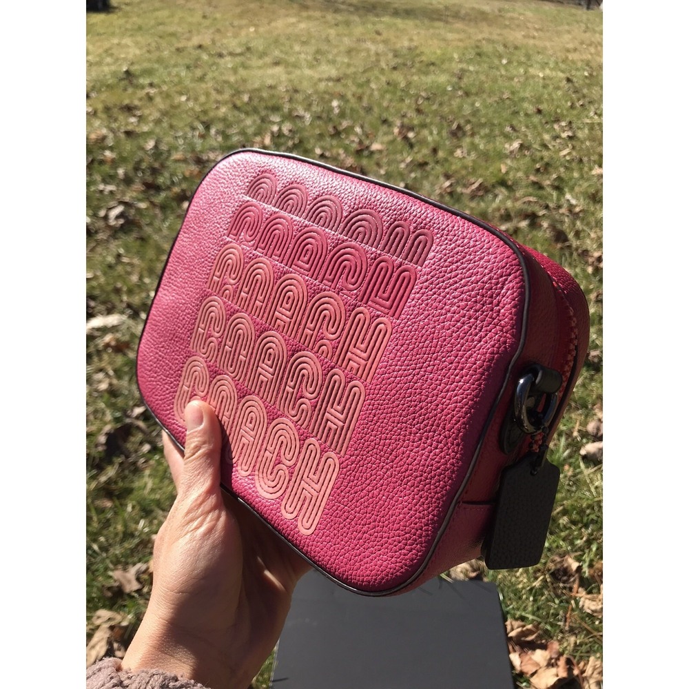 ❤️Coach Jes crossbody camera bag Signature or Leather tote handbag. Gift Pink